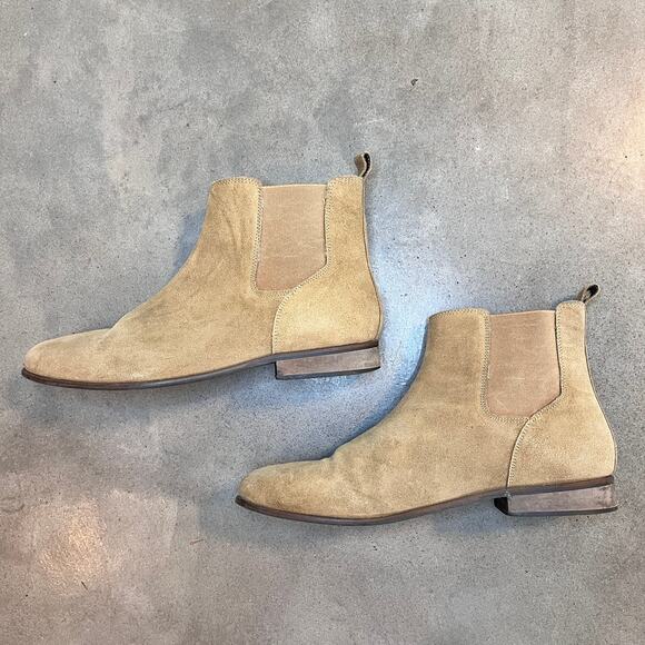 Urban Outfitters Bear Dev Chelsea low boot tan suede leather Mens 12 shoes - Picture 4 of 9
